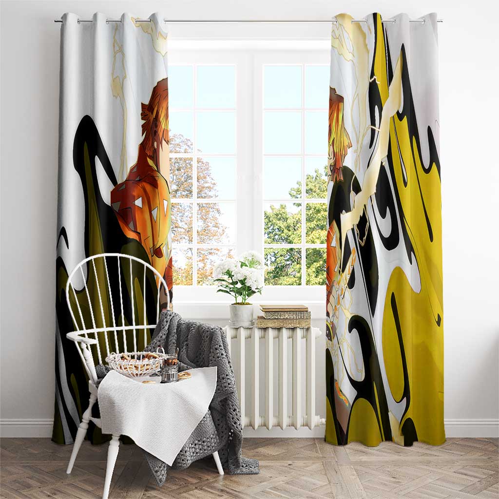 Zenitsu - Demon Slayer Window Curtain Anime Style
