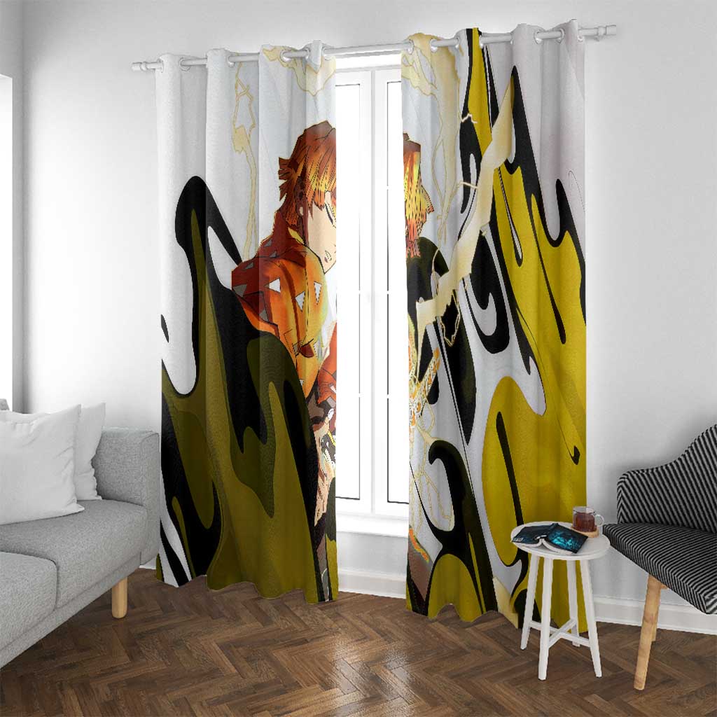 Zenitsu - Demon Slayer Window Curtain Anime Style