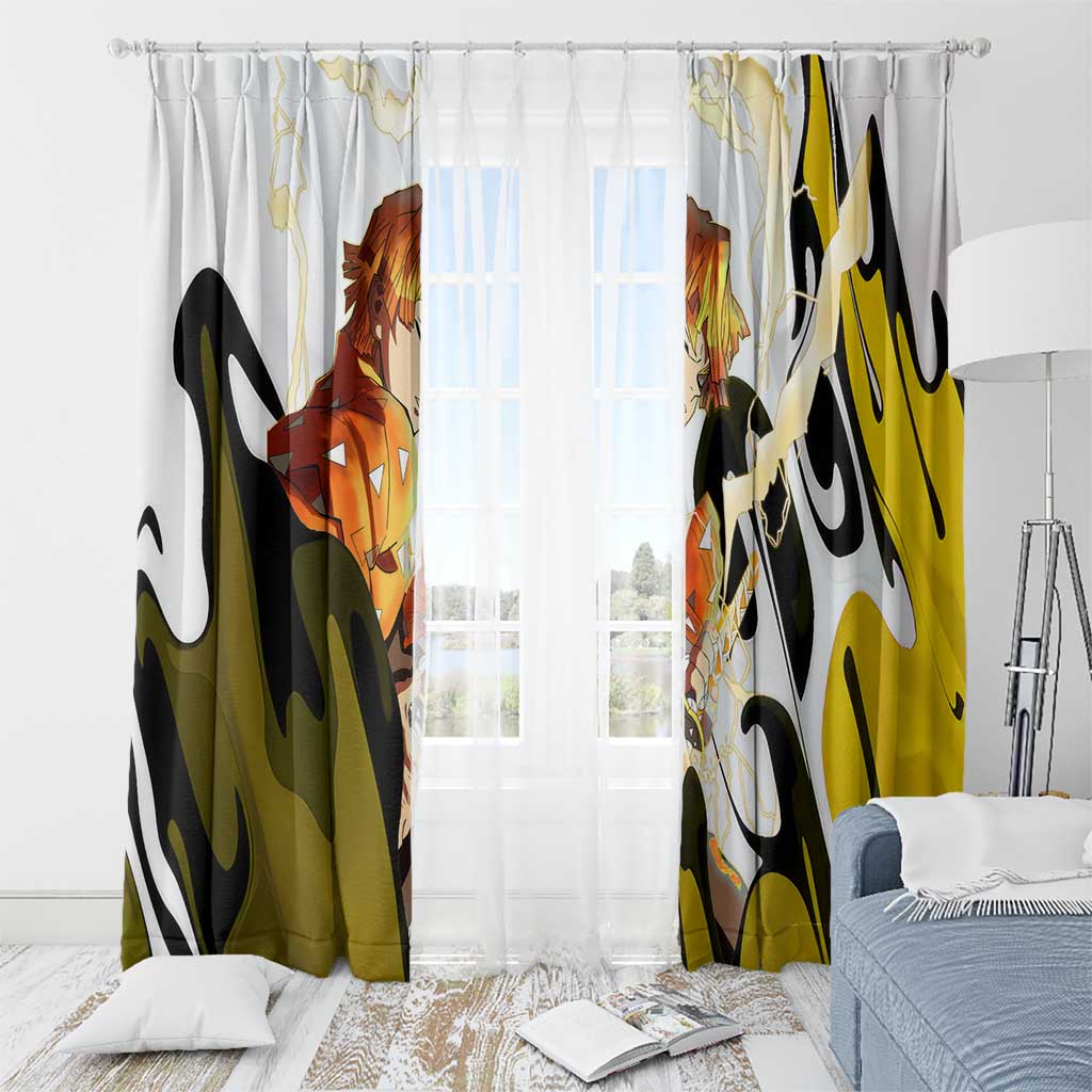 Zenitsu - Demon Slayer Window Curtain Anime Style