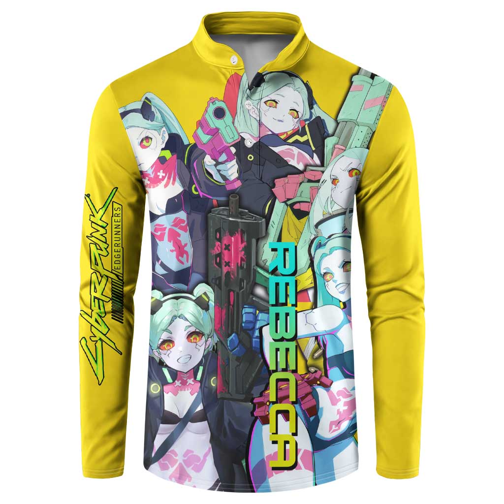 Rebecca - Cyberpunk: Edgerunners Button Sweatshirt Anime Style
