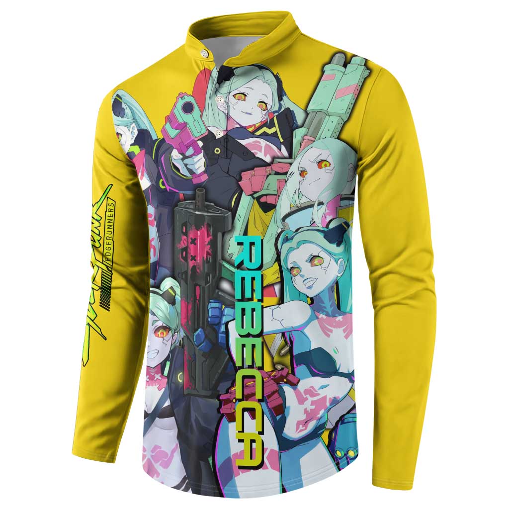 Rebecca - Cyberpunk: Edgerunners Button Sweatshirt Anime Style