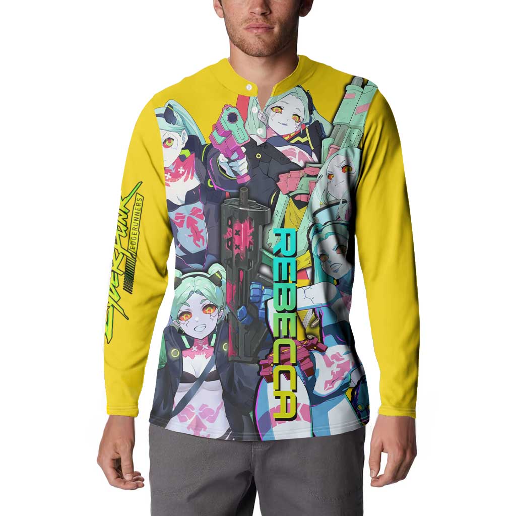 Rebecca - Cyberpunk: Edgerunners Button Sweatshirt Anime Style