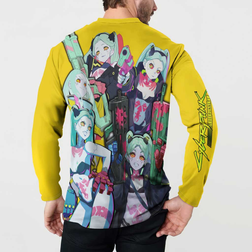 Rebecca - Cyberpunk: Edgerunners Button Sweatshirt Anime Style
