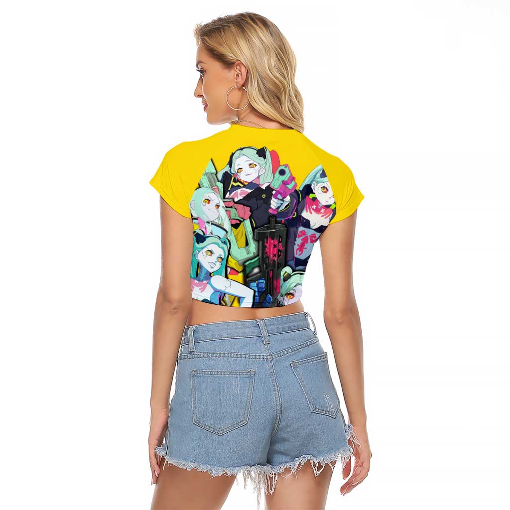 Rebecca - Cyberpunk: Edgerunners Raglan Cropped T Shirt Anime Style