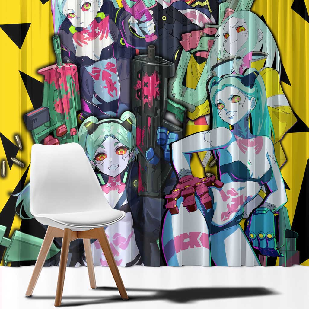 Rebecca - Cyberpunk: Edgerunners Window Curtain Anime Style