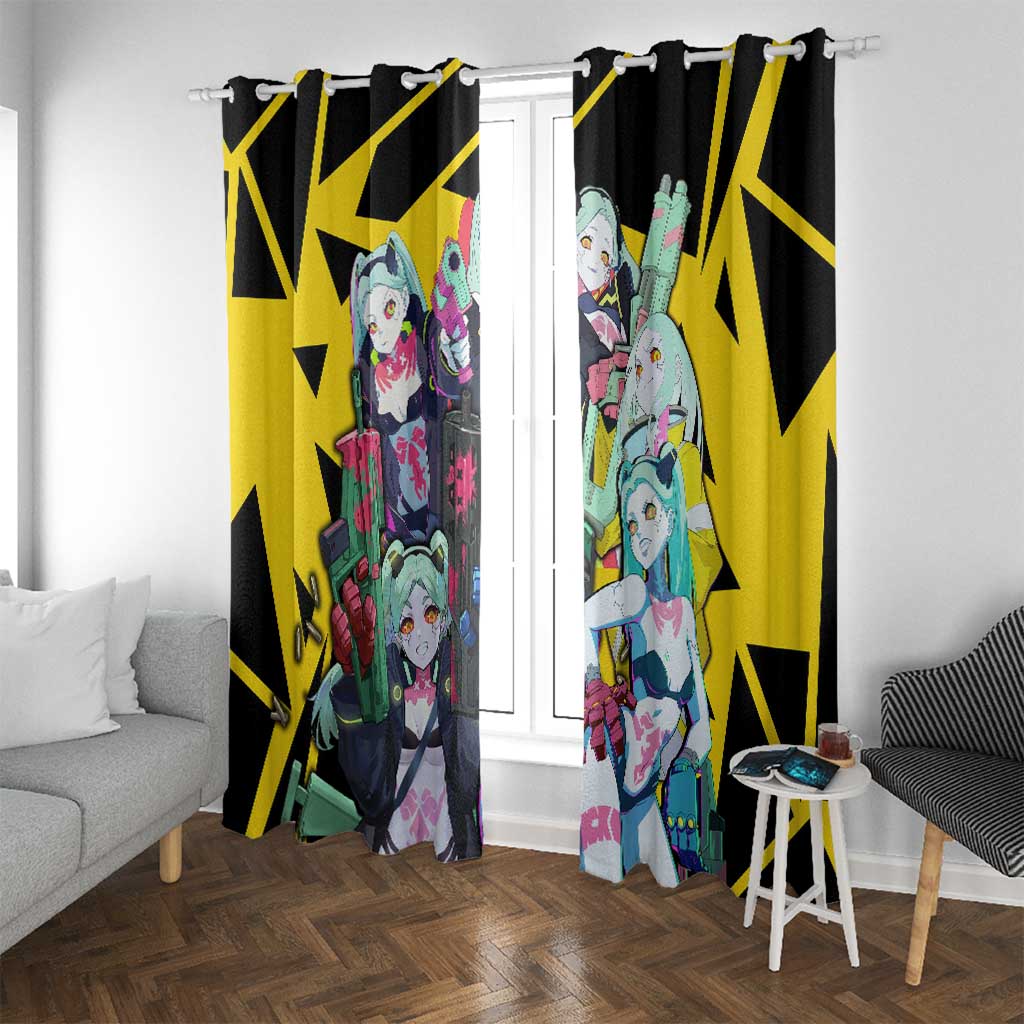 Rebecca - Cyberpunk: Edgerunners Window Curtain Anime Style