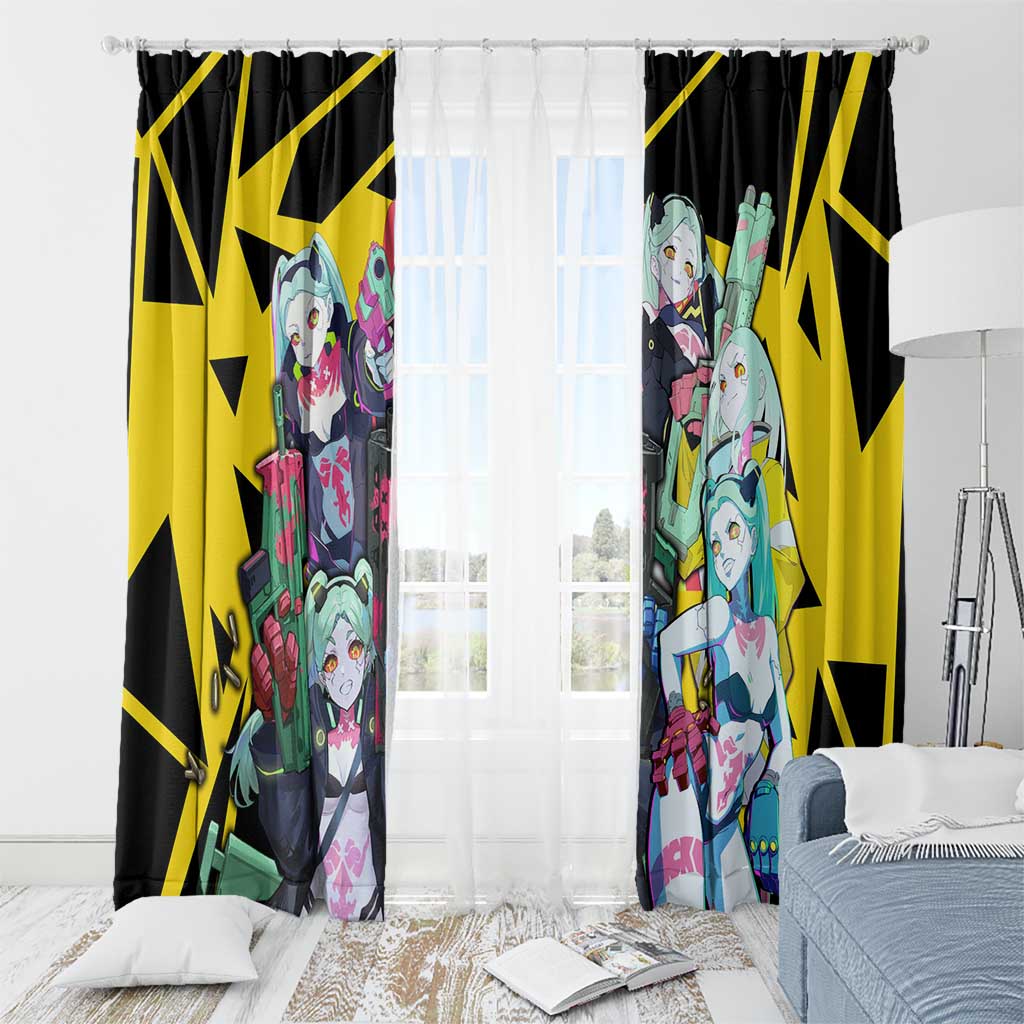 Rebecca - Cyberpunk: Edgerunners Window Curtain Anime Style
