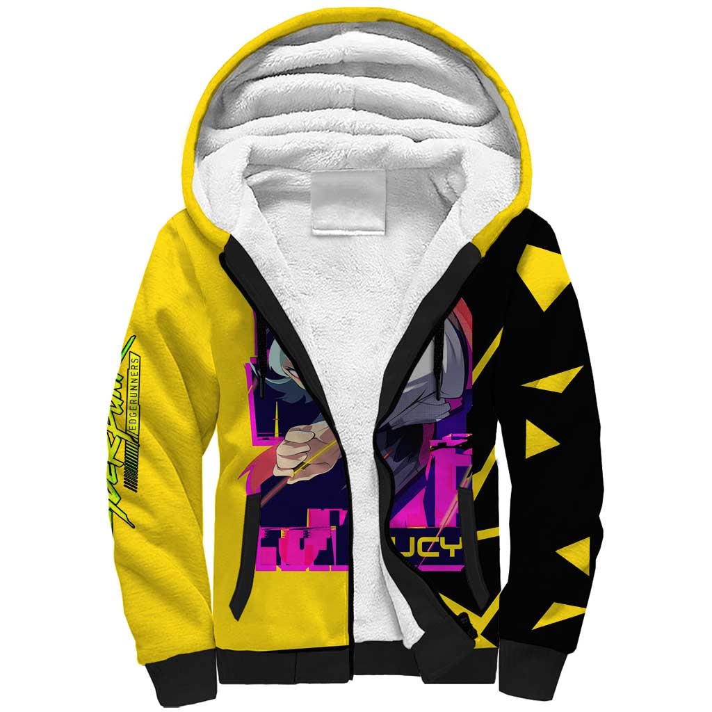 Lucy - Cyberpunk Edgerunners Sherpa Hoodie Anime Style