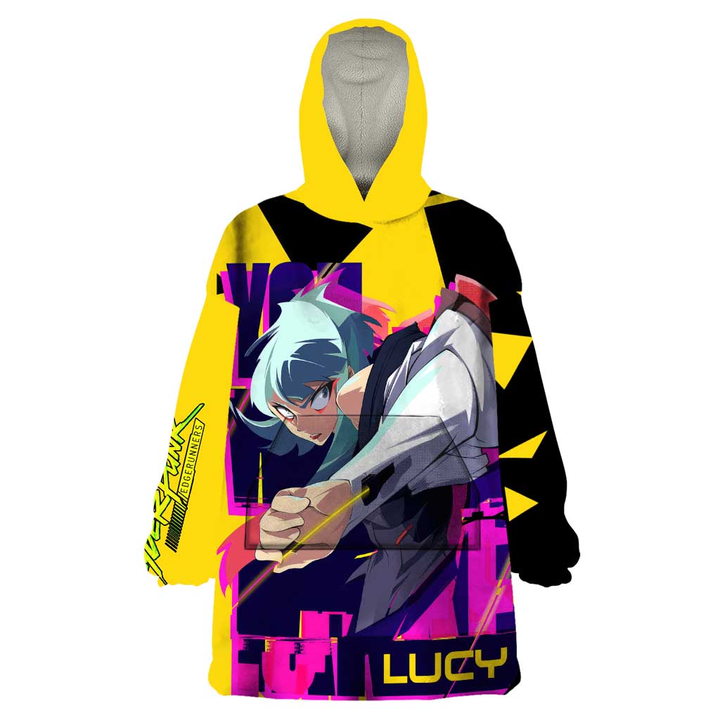 Lucy - Cyberpunk Edgerunners Wearable Blanket Hoodie Anime Style