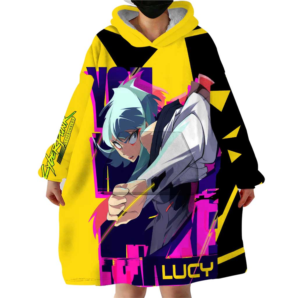 Lucy - Cyberpunk Edgerunners Wearable Blanket Hoodie Anime Style