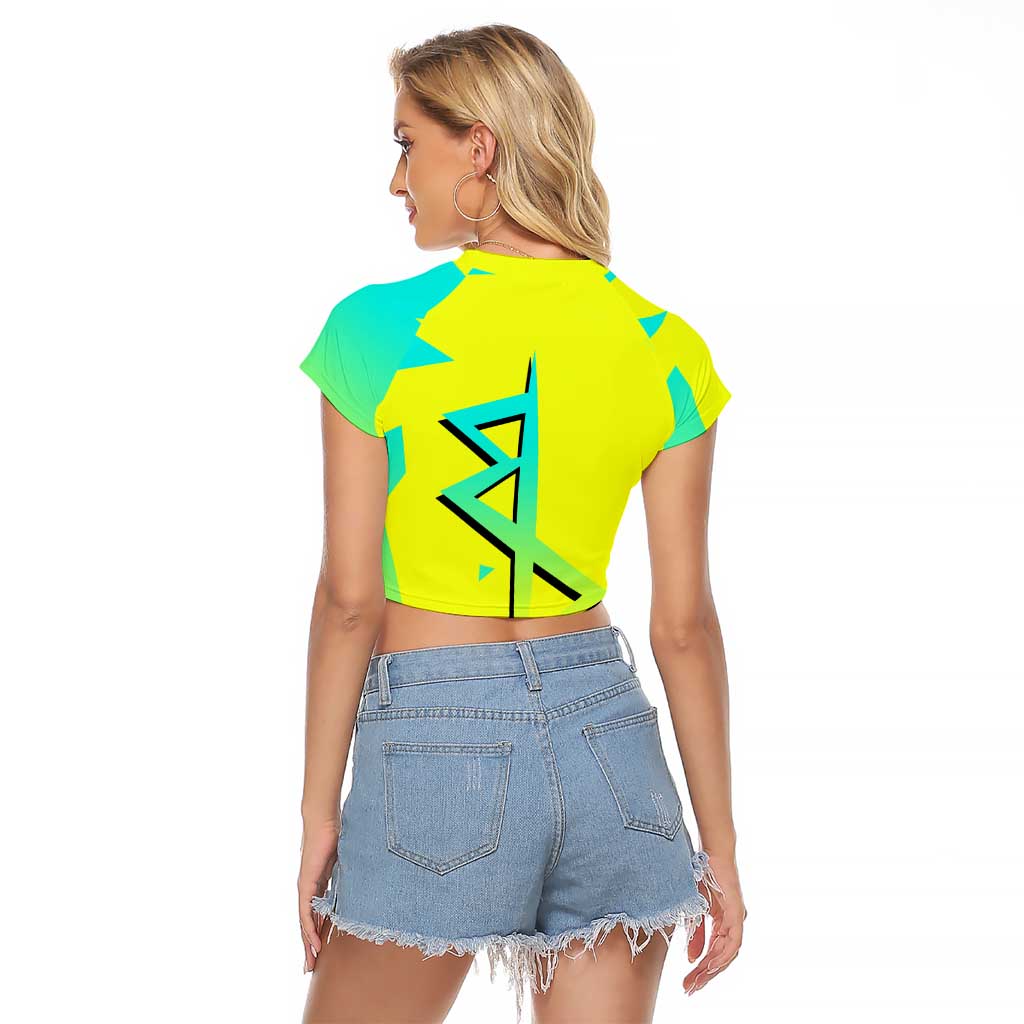 David and Lucy and Rebecca - Cyberpunk Edgerunners Raglan Cropped T Shirt Anime Style