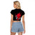 Samurai - Cyberpunk Raglan Cropped T Shirt Anime Style