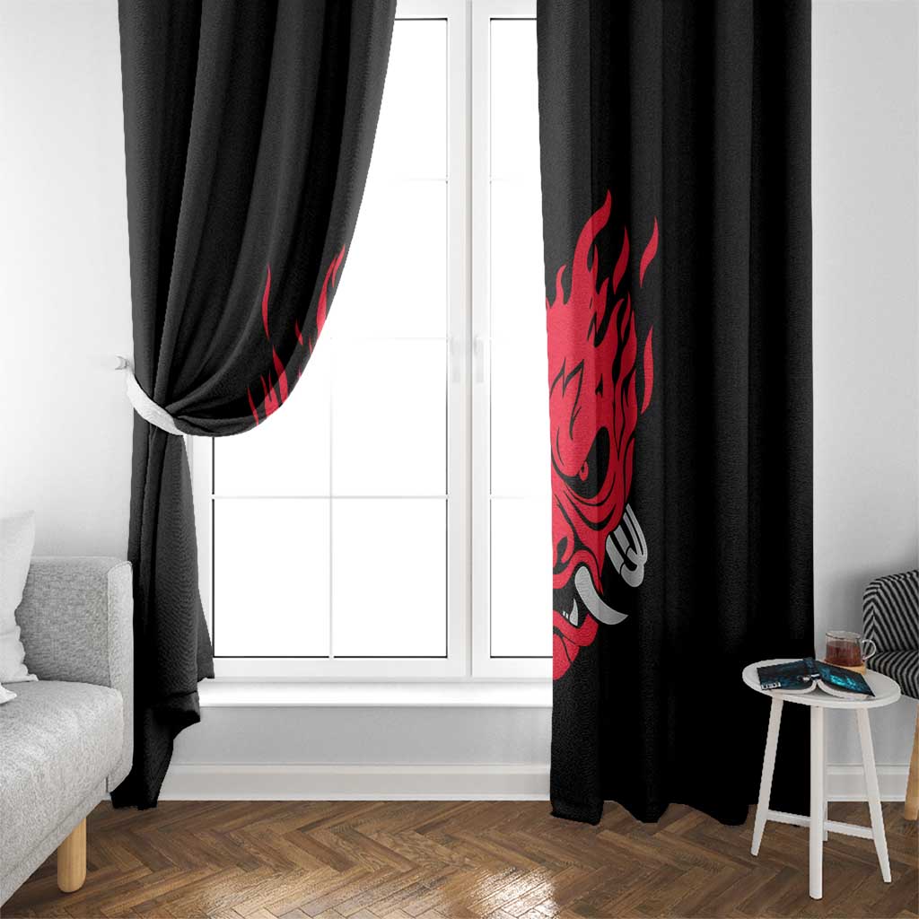 Samurai - Cyberpunk Window Curtain Anime Style
