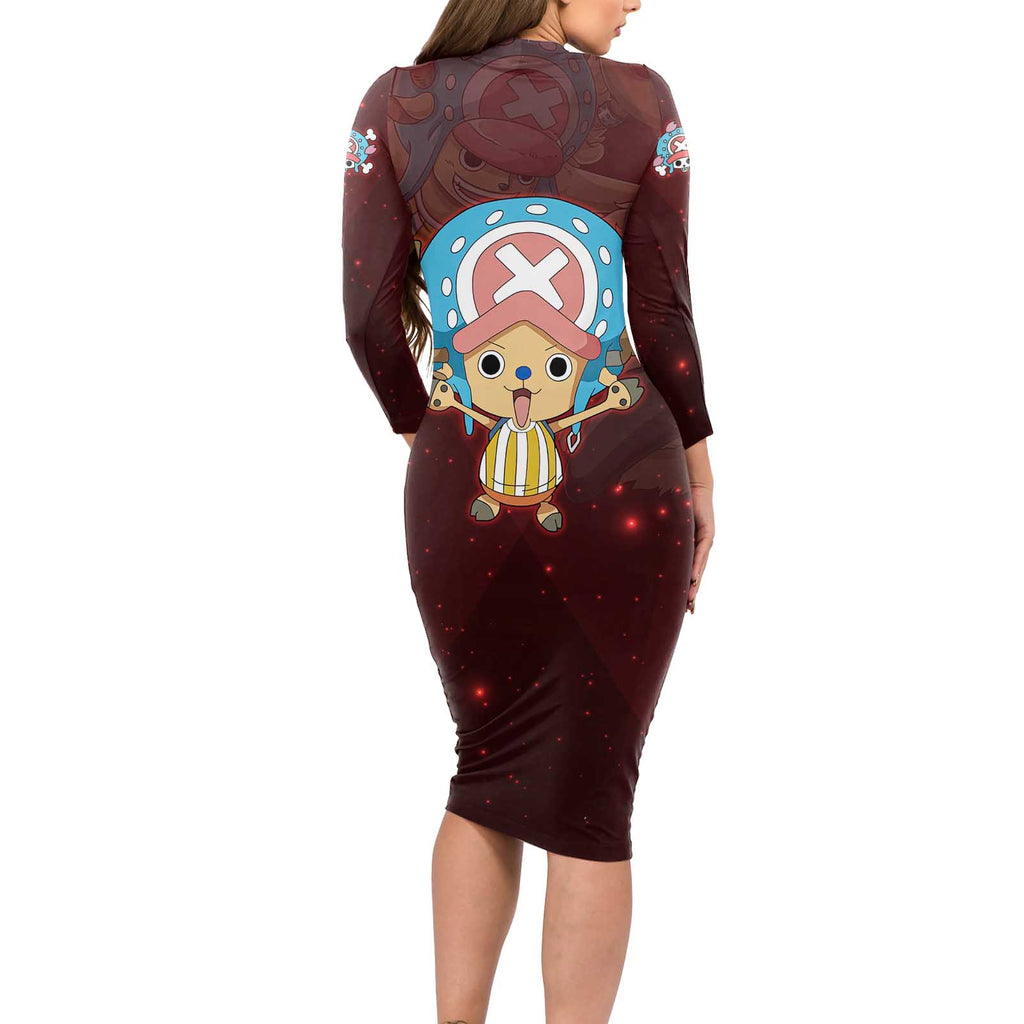 Tony Tony Chopper - One Piece Long Sleeve Bodycon Dress Anime Style