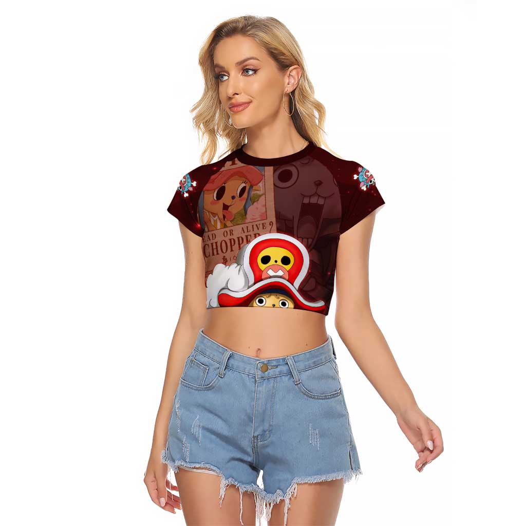 Tony Tony Chopper - One Piece Raglan Cropped T Shirt Anime Style