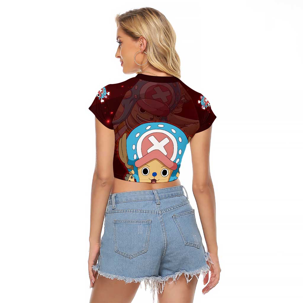Tony Tony Chopper - One Piece Raglan Cropped T Shirt Anime Style