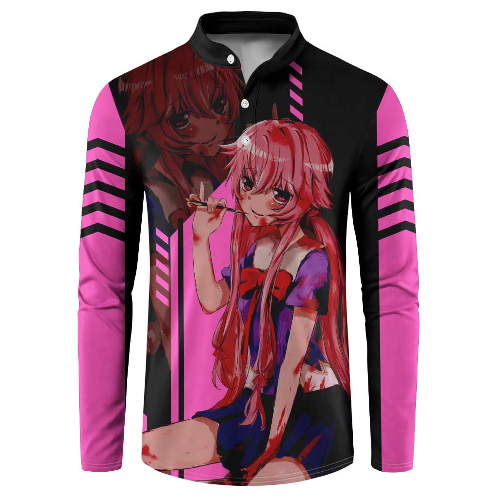 Mirai Nikki - Future Diary Button Sweatshirt Anime Style