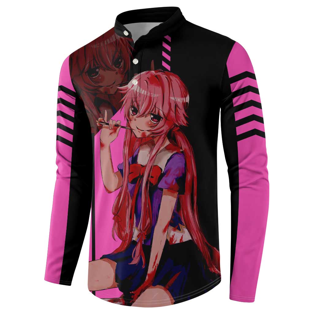 Mirai Nikki - Future Diary Button Sweatshirt Anime Style