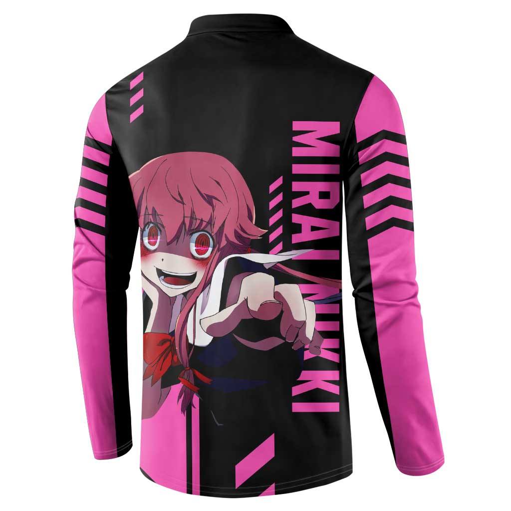 Mirai Nikki - Future Diary Button Sweatshirt Anime Style