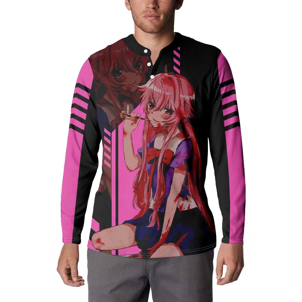 Mirai Nikki - Future Diary Button Sweatshirt Anime Style
