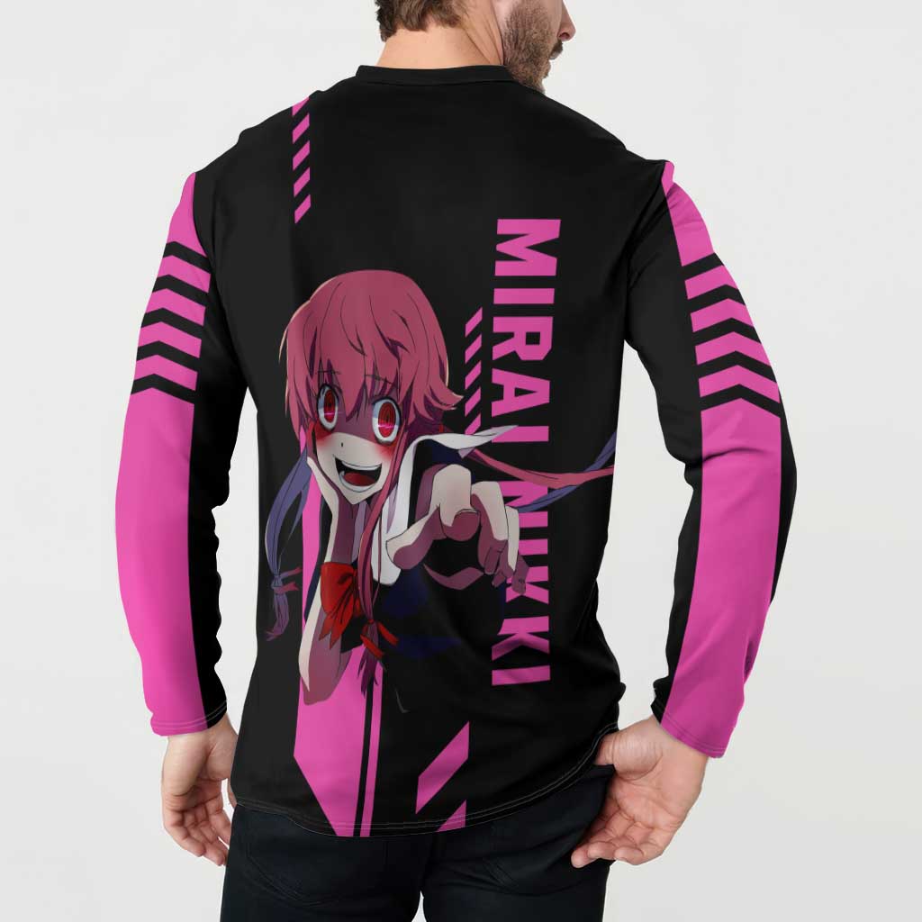 Mirai Nikki - Future Diary Button Sweatshirt Anime Style