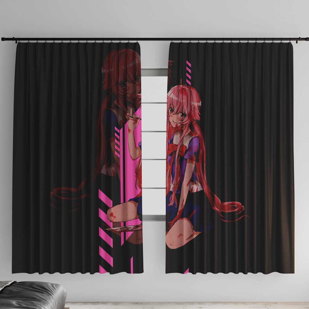 Mirai Nikki - Future Diary Window Curtain Anime Style