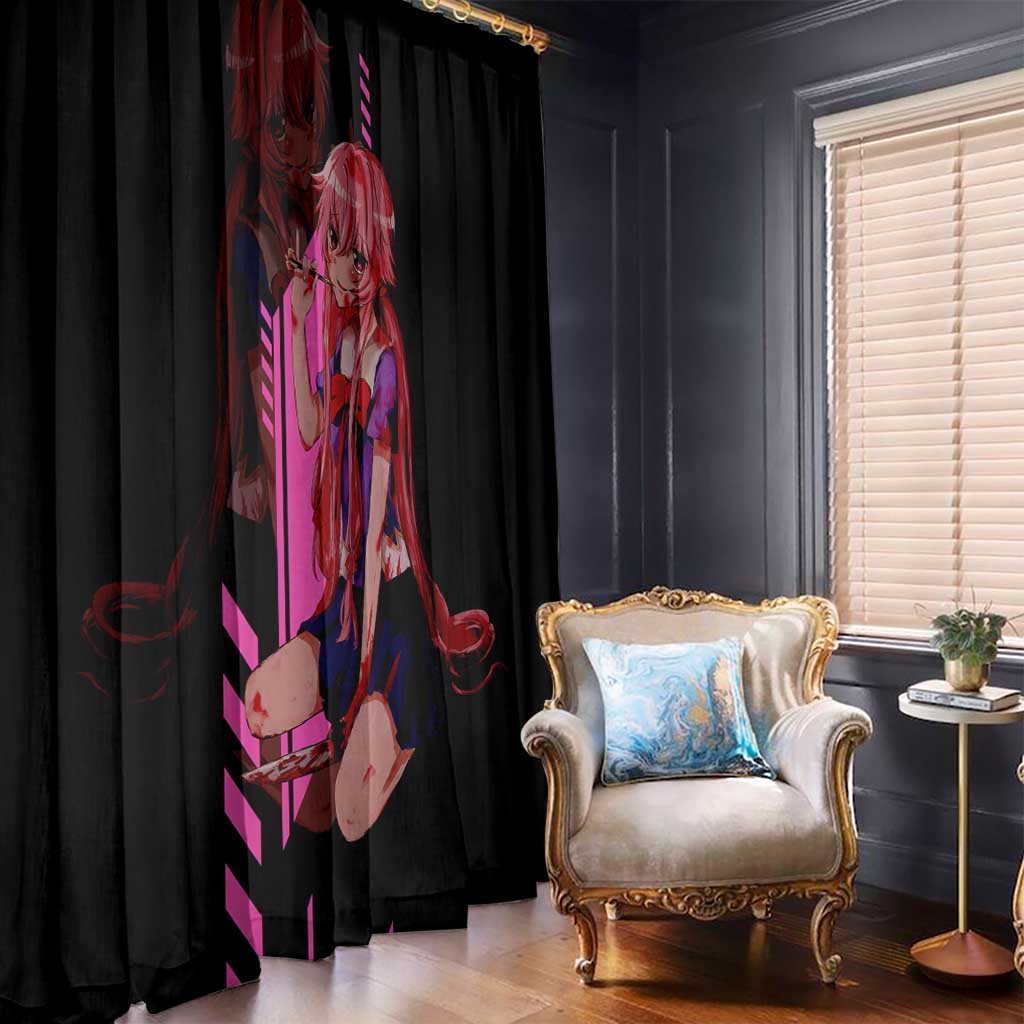 Mirai Nikki - Future Diary Window Curtain Anime Style