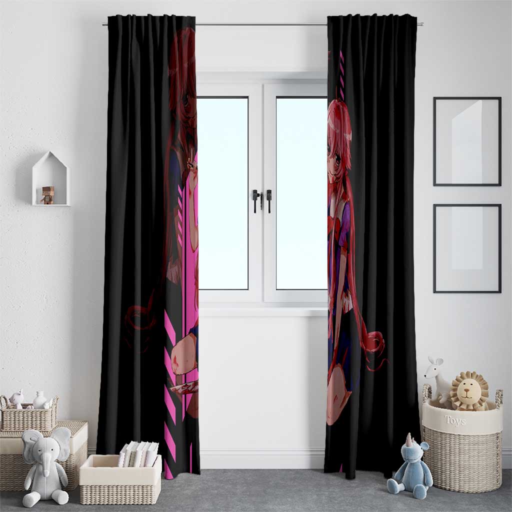 Mirai Nikki - Future Diary Window Curtain Anime Style