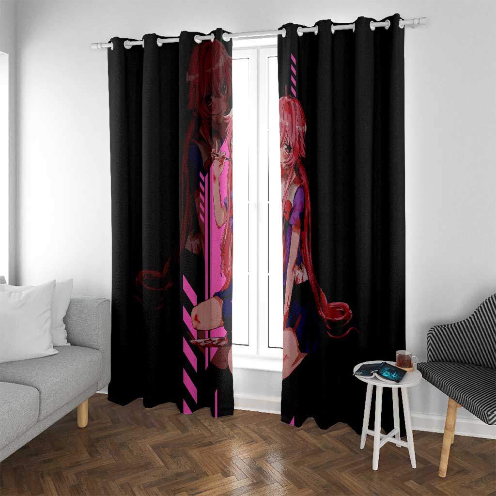 Mirai Nikki - Future Diary Window Curtain Anime Style