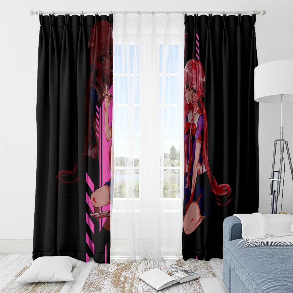 Mirai Nikki - Future Diary Window Curtain Anime Style
