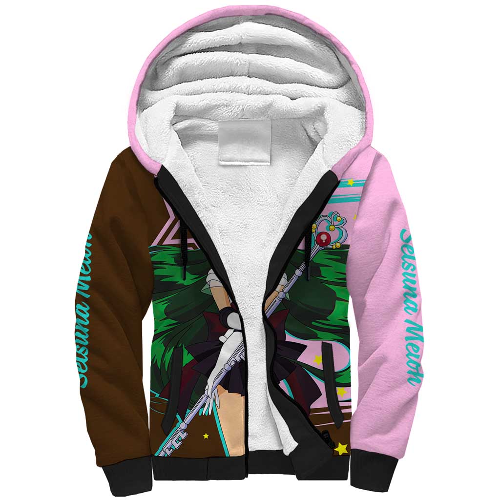 Sailor Pluto Setsuna Meioh - Sailpor Moon Sherpa Hoodie Anime Style