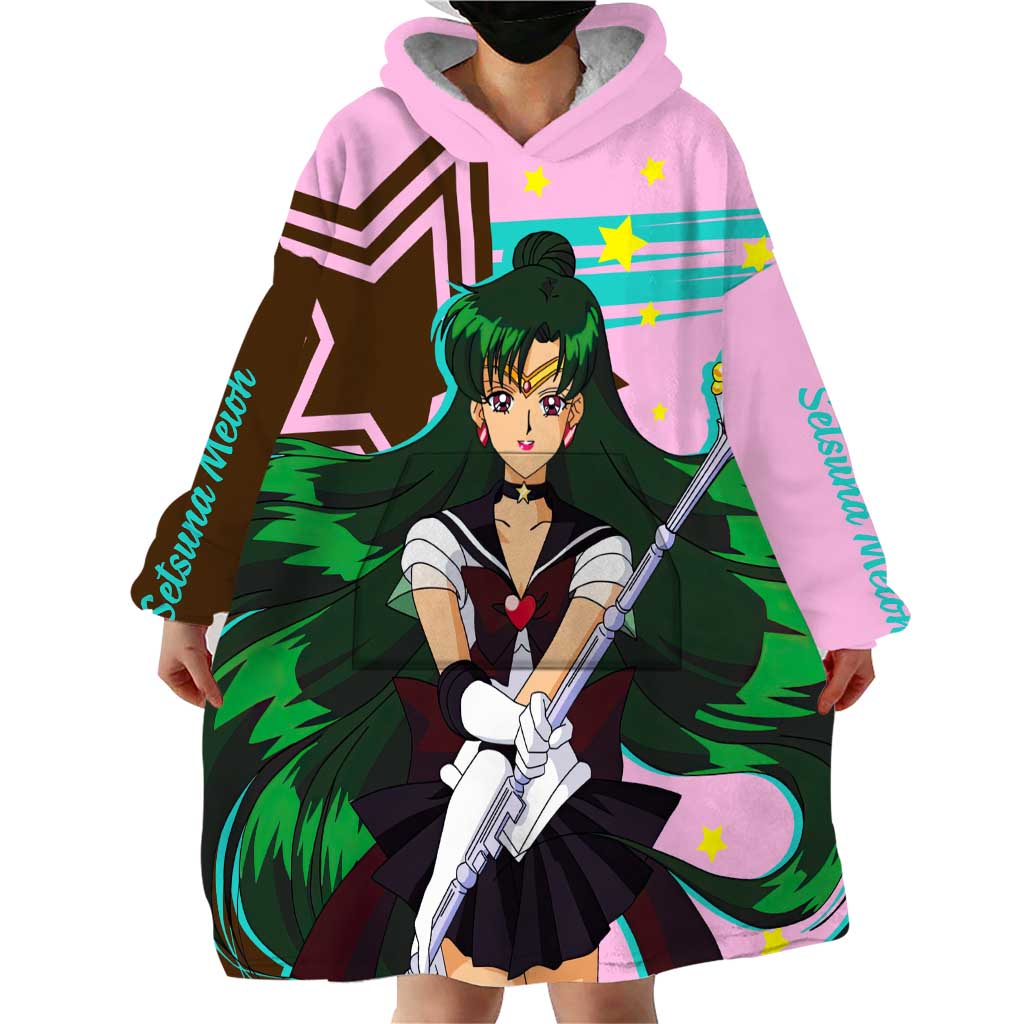Sailor Pluto Setsuna Meioh - Sailpor Moon Wearable Blanket Hoodie Anime Style