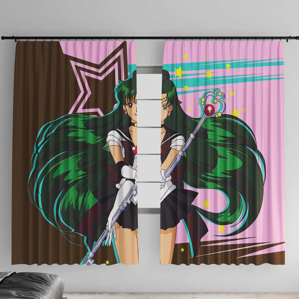 Sailor Pluto Setsuna Meioh - Sailpor Moon Window Curtain Anime Style