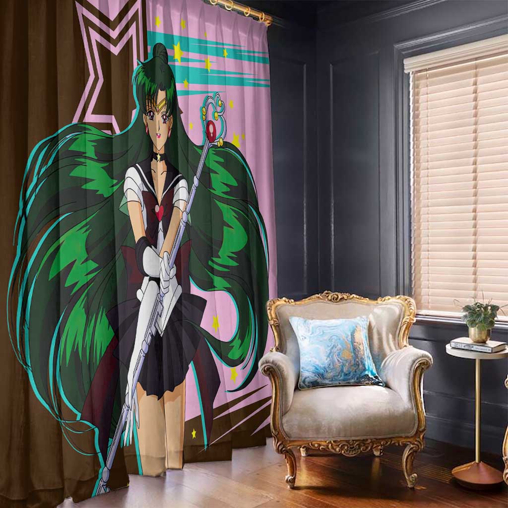 Sailor Pluto Setsuna Meioh - Sailpor Moon Window Curtain Anime Style