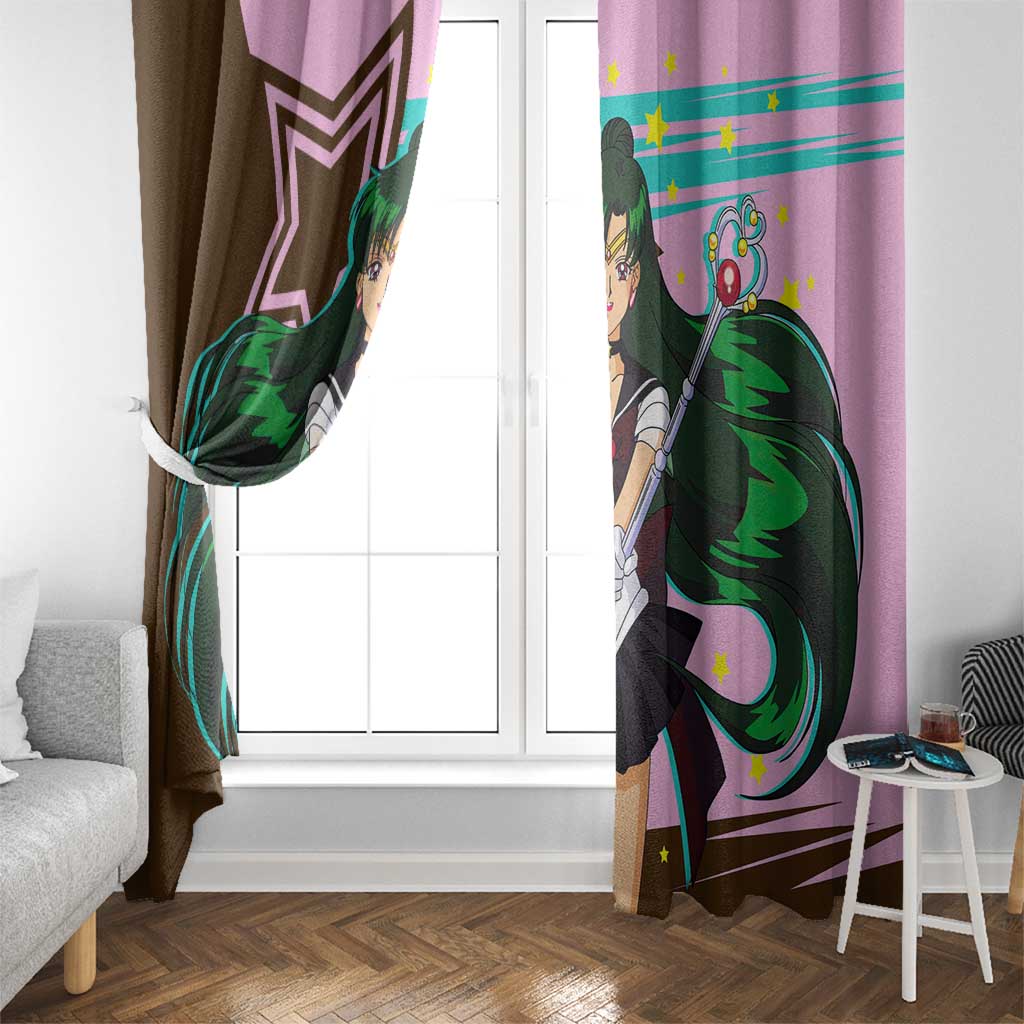 Sailor Pluto Setsuna Meioh - Sailpor Moon Window Curtain Anime Style