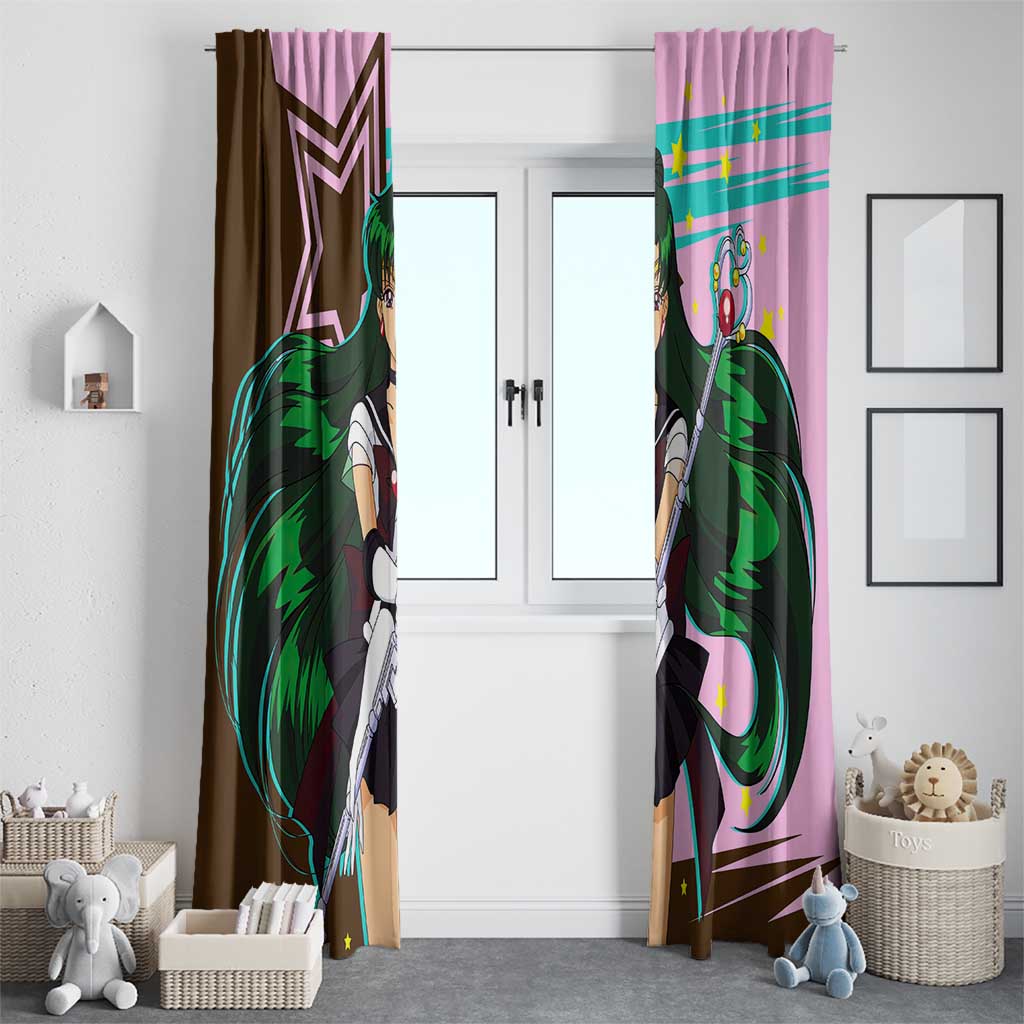 Sailor Pluto Setsuna Meioh - Sailpor Moon Window Curtain Anime Style