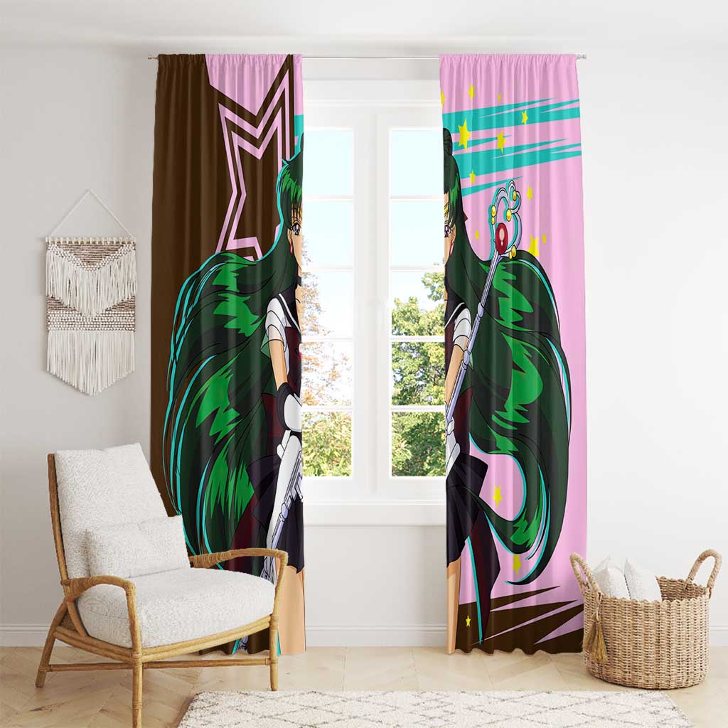 Sailor Pluto Setsuna Meioh - Sailpor Moon Window Curtain Anime Style