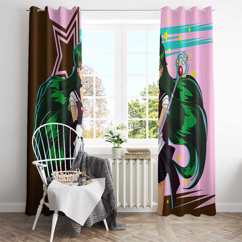 Sailor Pluto Setsuna Meioh - Sailpor Moon Window Curtain Anime Style