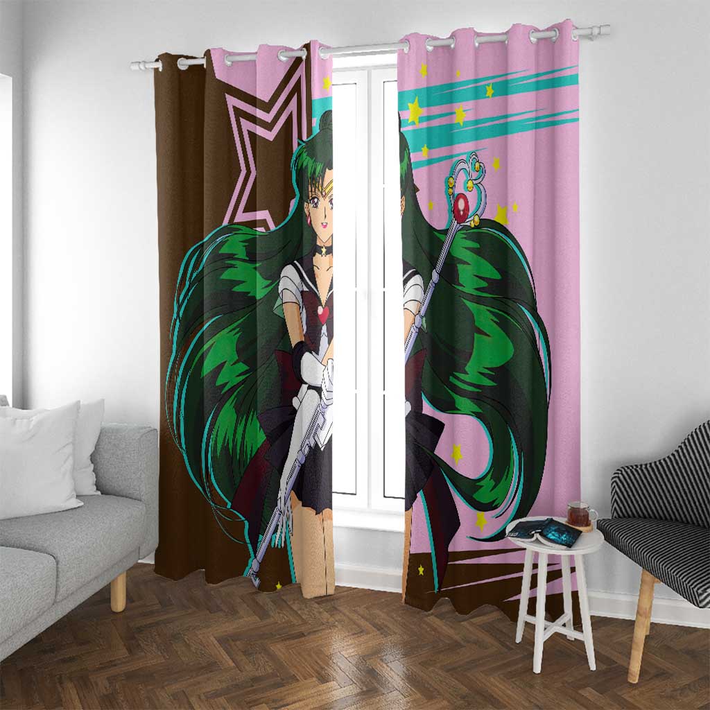 Sailor Pluto Setsuna Meioh - Sailpor Moon Window Curtain Anime Style