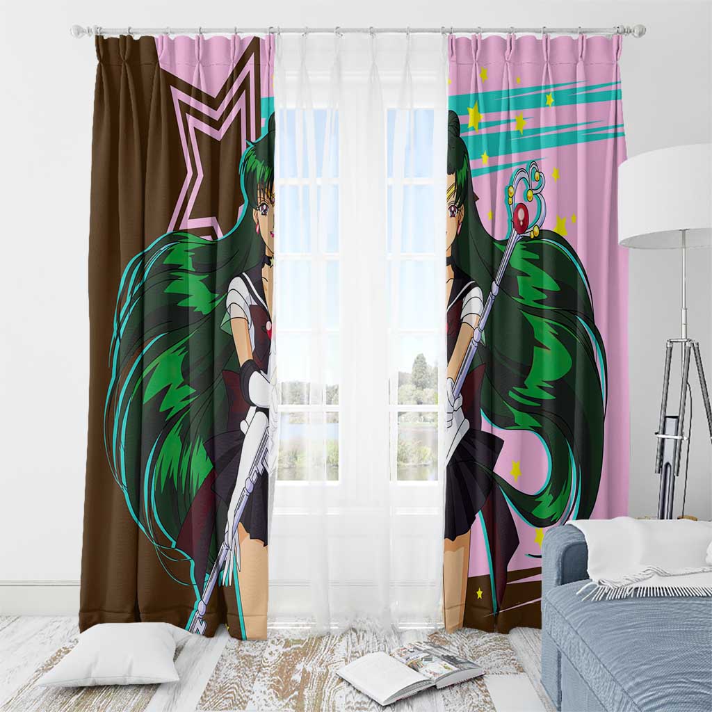 Sailor Pluto Setsuna Meioh - Sailpor Moon Window Curtain Anime Style