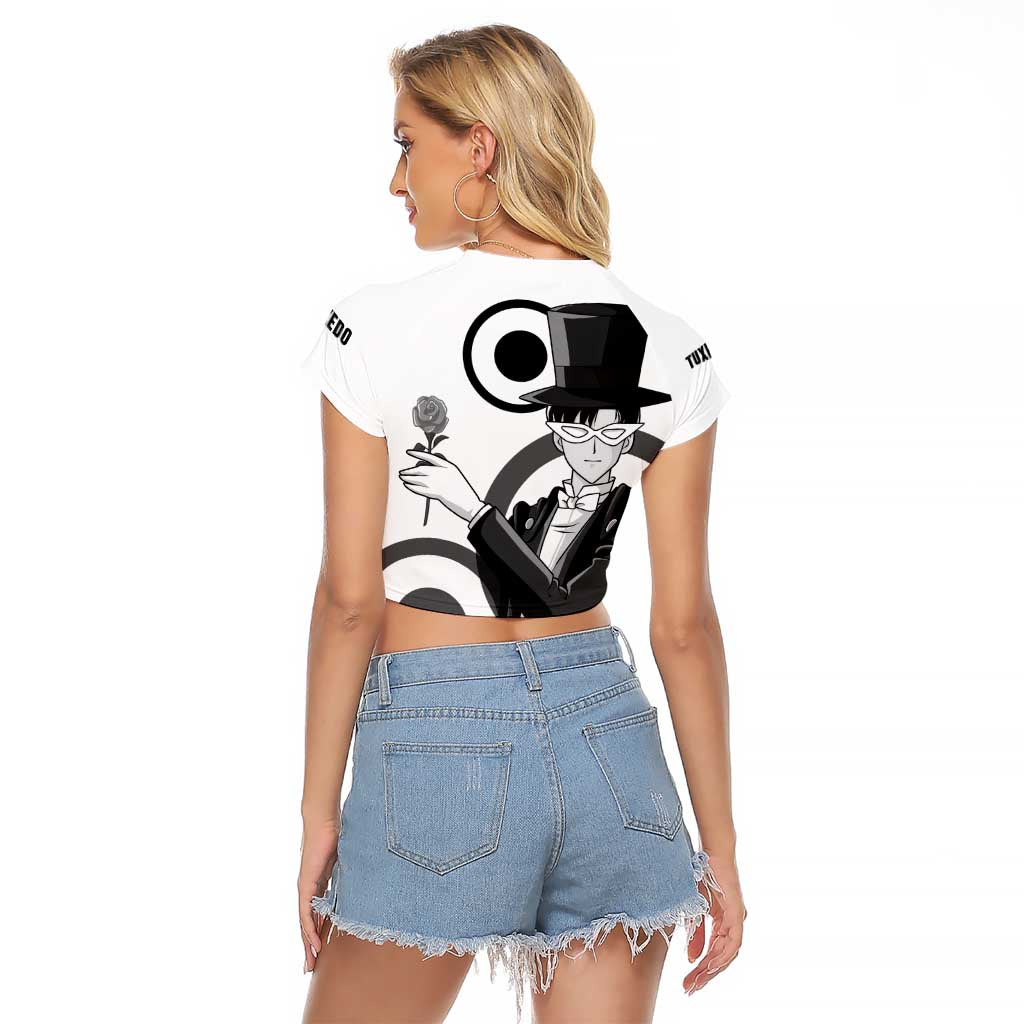 Tuxedo - Sasilor Moon Raglan Cropped T Shirt Anime Style