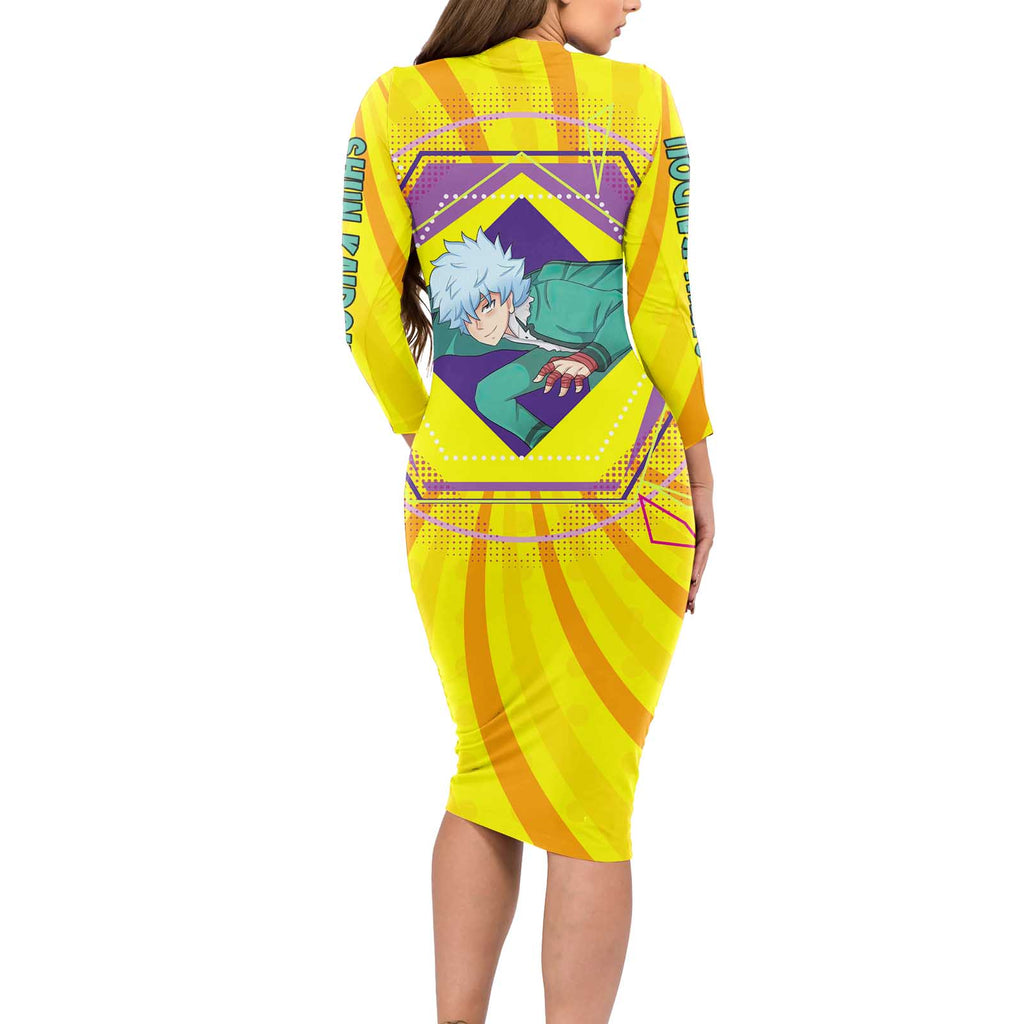 Shun Kaidou - Saiki K Long Sleeve Bodycon Dress Anime Style