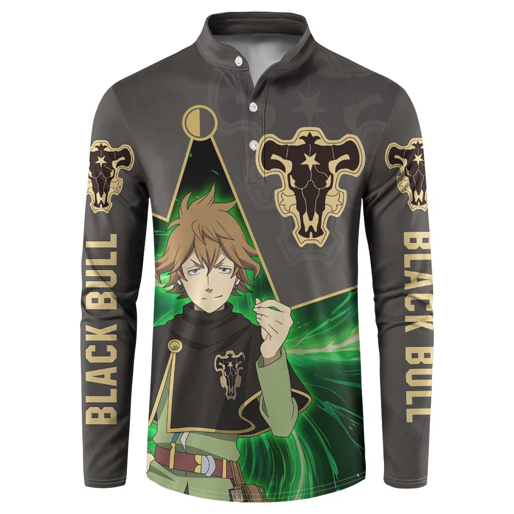 Black Bull Finral Roulacase - Black Clover Button Sweatshirt Anime Style