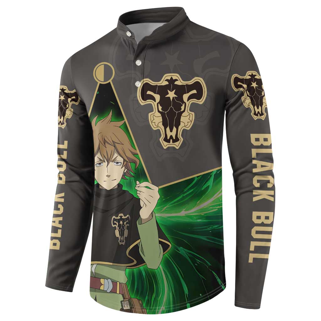 Black Bull Finral Roulacase - Black Clover Button Sweatshirt Anime Style