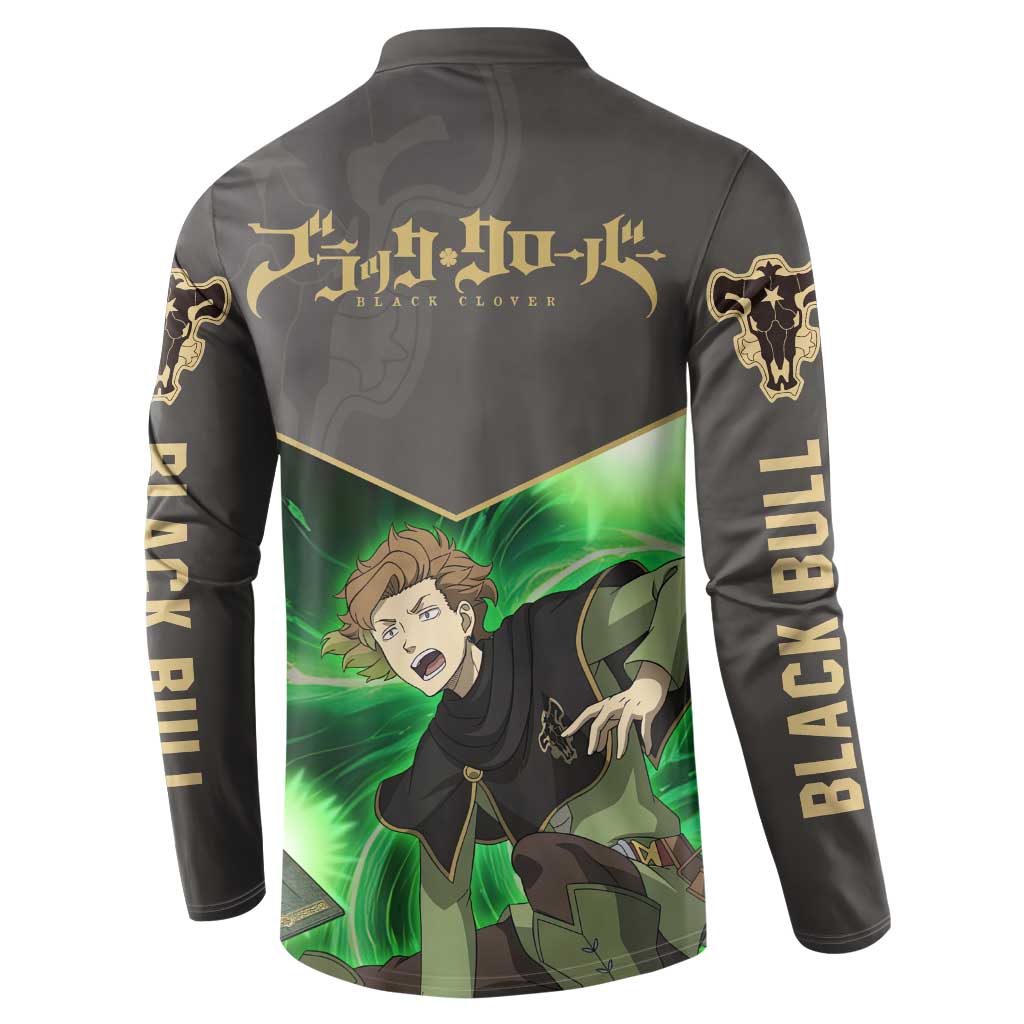 Black Bull Finral Roulacase - Black Clover Button Sweatshirt Anime Style