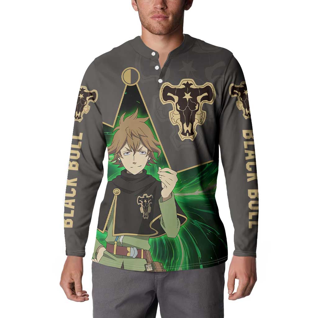 Black Bull Finral Roulacase - Black Clover Button Sweatshirt Anime Style