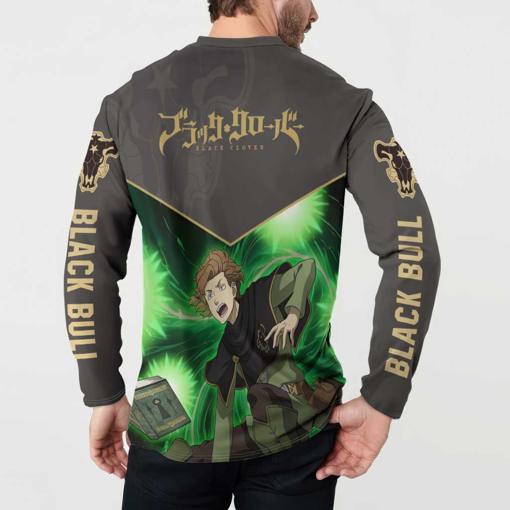 Black Bull Finral Roulacase - Black Clover Button Sweatshirt Anime Style