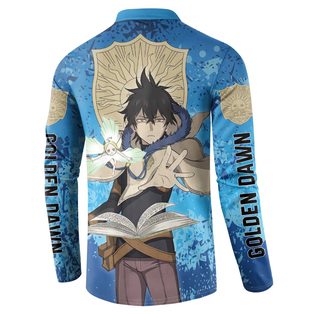 Golden Dawn Yuno - Black Clover M Button Sweatshirt Anime Style