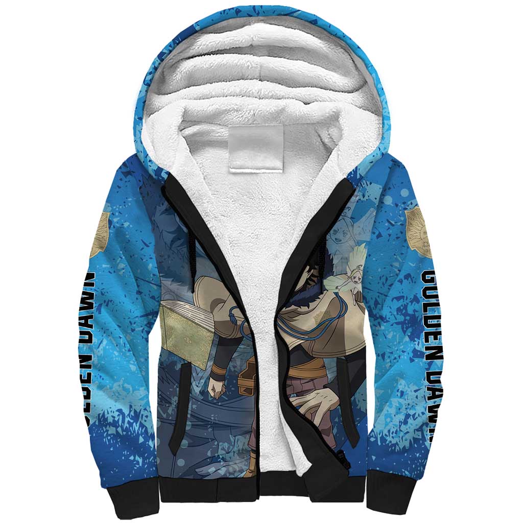 Golden Dawn Yuno - Black Clover M Sherpa Hoodie Anime Style