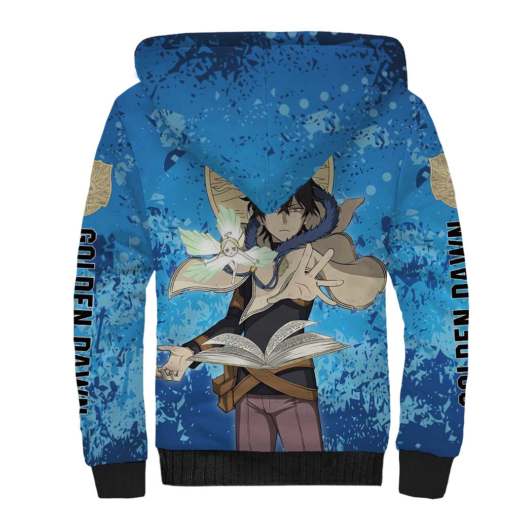 Golden Dawn Yuno - Black Clover M Sherpa Hoodie Anime Style